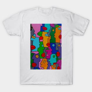 World Of Colorful Faces T-Shirt